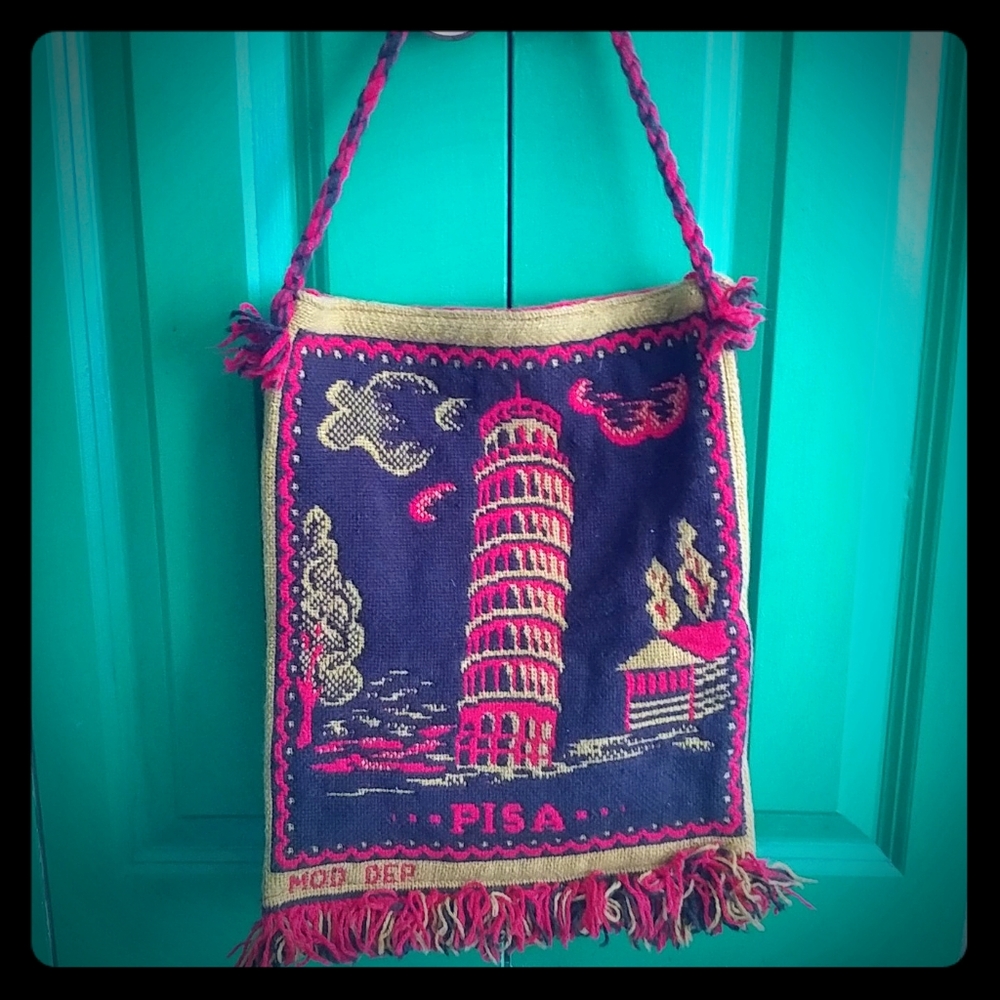 Boho Leaning Tower of Pisa Tote